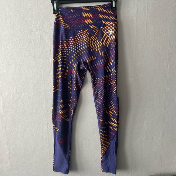 Gymshark Pants - Gymshark Multi Color Geometric Sport Running Leggings Size Small